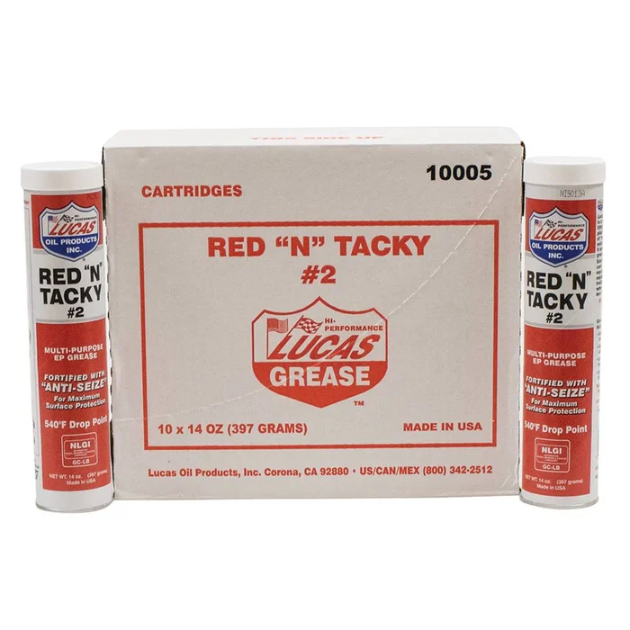 OEM Red “N” Tacky Grease / 10 Tubes/14 oz.