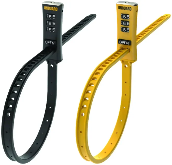 OnGuard ZipLock Combo Lock – Black/Yellow, Pack of 2