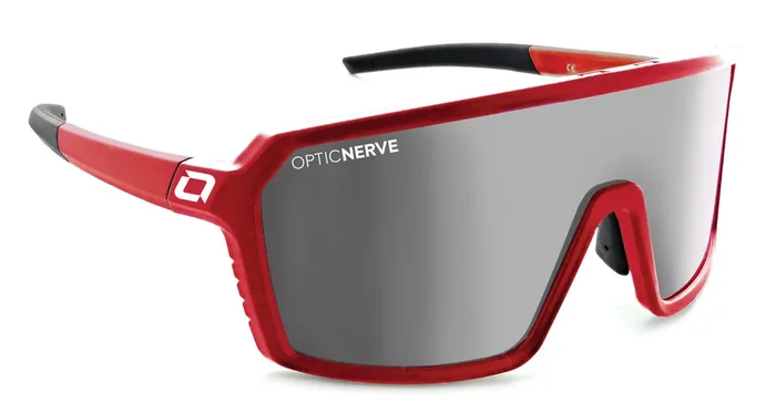 Optic Nerve Phenom Sunglasses – Red Frame with Silver Lens