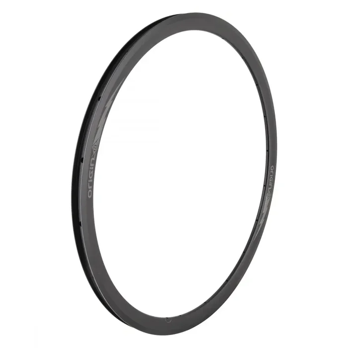 Origin8 Bolt Alloy Road Bike Rims 700C Tubeless-Ready, Black, Anodized Aluminum, Double Wall, ISO-Road Certified for Performance & Durability