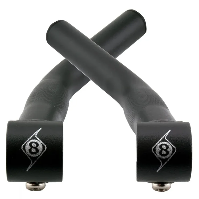 Origin8 Comp-Lite Bar Ends Long Black Long `Lin Bend