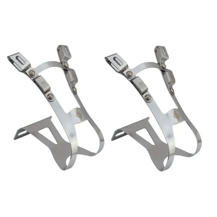 Origin8 Double Barrel Toe Clips Large (70mm Depth) Chrome