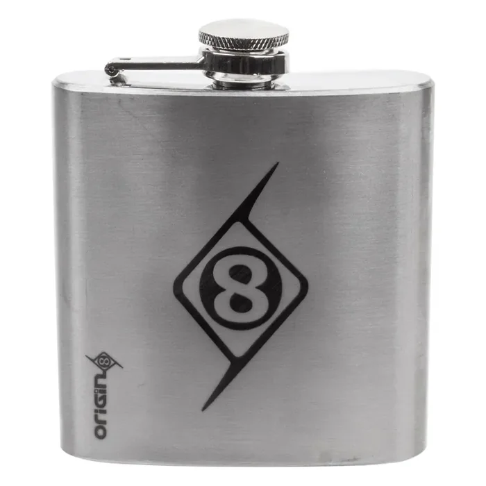 Origin8 Flask 6oz. Flask Silver Stainless Steel Construction, Leak-Proof