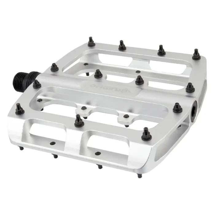 Origin8 Rascal XL Platform Pedals 9/16″ Concave Alloy Body Removable Pins Silver