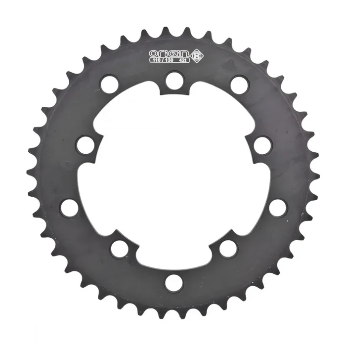 Origin8 Single Speed Chainring 42t 110mm / 130 BCD 5-Bolt Aluminum Blk Rd MTB