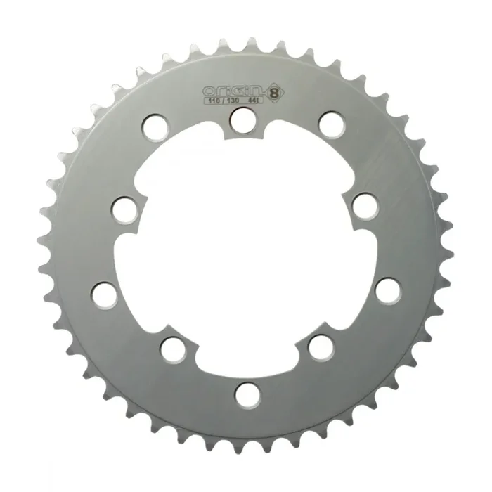Origin8 Single Speed Chainring 44t 110 / 130 BCD 5-Bolt Aluminum Silver