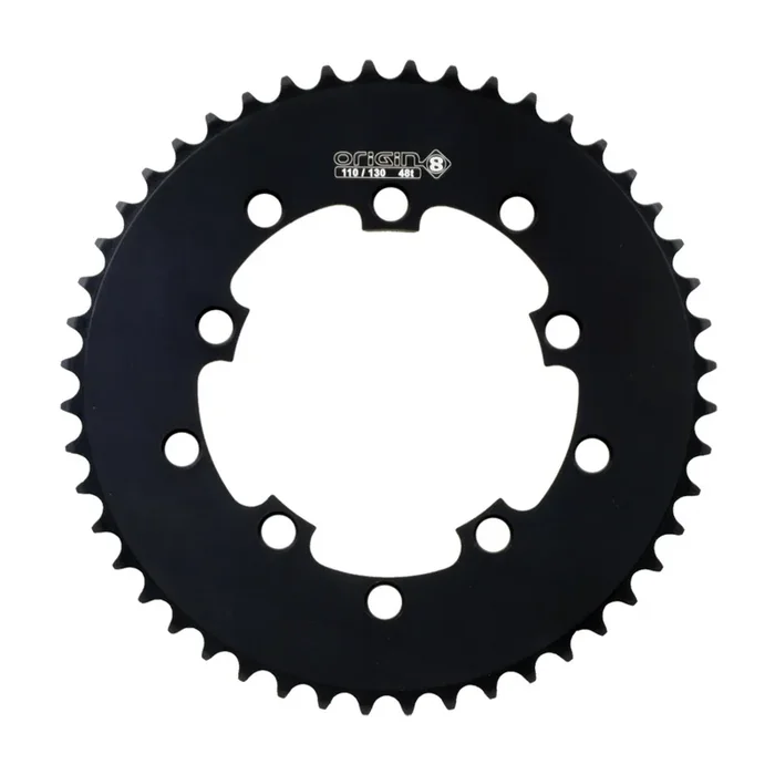 Origin8 Single Speed Chainring 48t 110mm/130 BCD 5-Bolt Aluminum Black