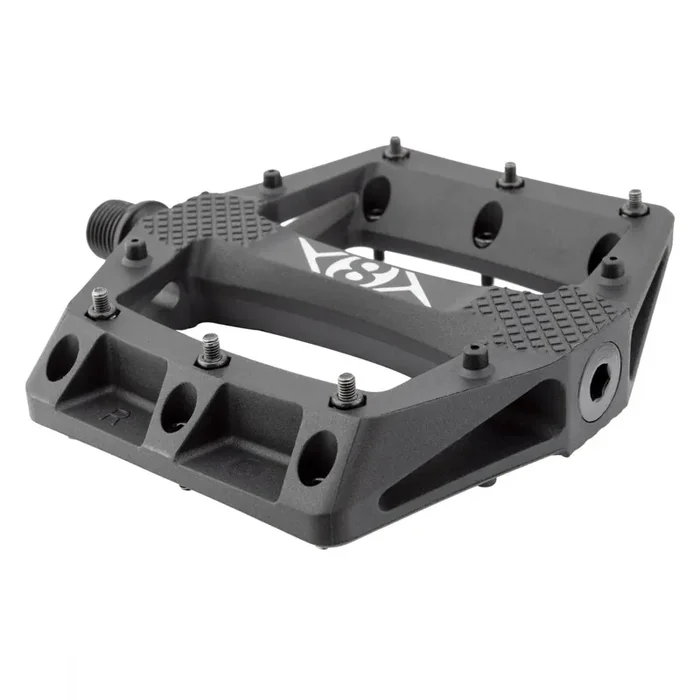 Origin8 Strapd Platform Pedal 9/16″ Chromoly Axle Concave Composite Body Black