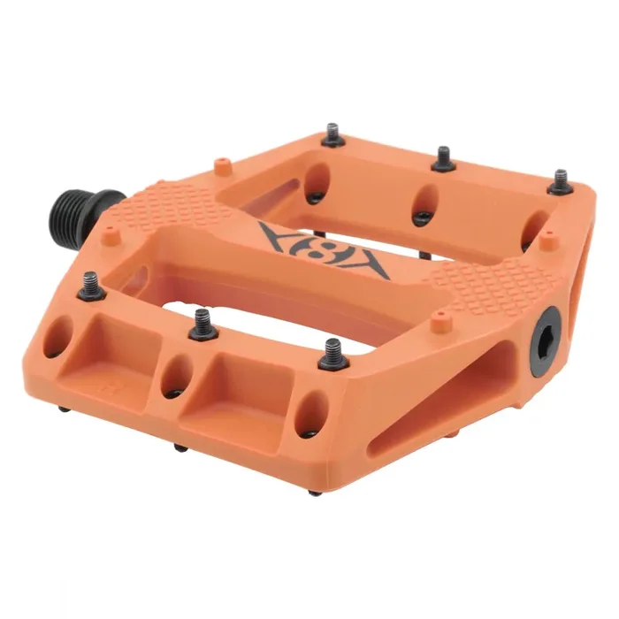 Origin8 Strapd Platform Pedal 9/16″ Chromoly Axle Concave Composite Body Orange