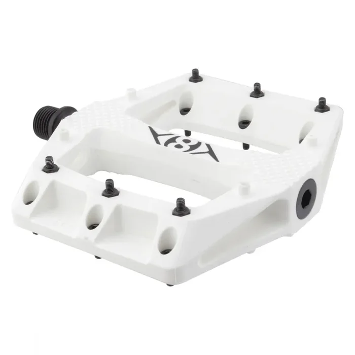Origin8 Strapd Platform Pedal 9/16″ Chromoly Axle Concave Composite Body White