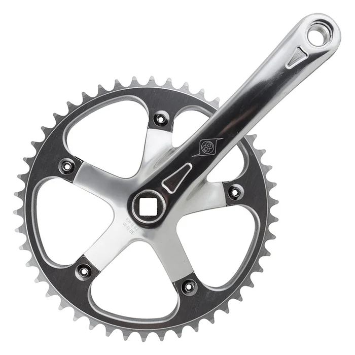 Origin8 Track/SS 170×46 103mm JIS Square Taper crankset silver/silver