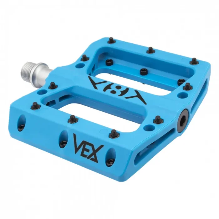 Origin8 Vex Platform Pedals 9/16″ Concave Composite Body Replaceable Pins Blue