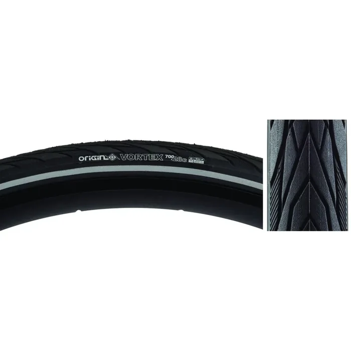 Origin8 Vortex 700×28 Wire TPI 100 Clincher Bk/Blk Smooth Fast Rolling Tread