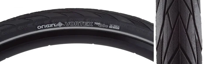 Origin8 Vortex 700×38 Wire PSI 75 TPI 60 Clincher Blk Smooth Fast Rolling Tread