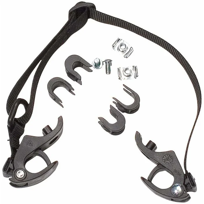 Ortlieb Replacement Pannier Hooks For QL1 Systems Fits 16mm Rails comes 10mm 8mm Reducers Pair BLK