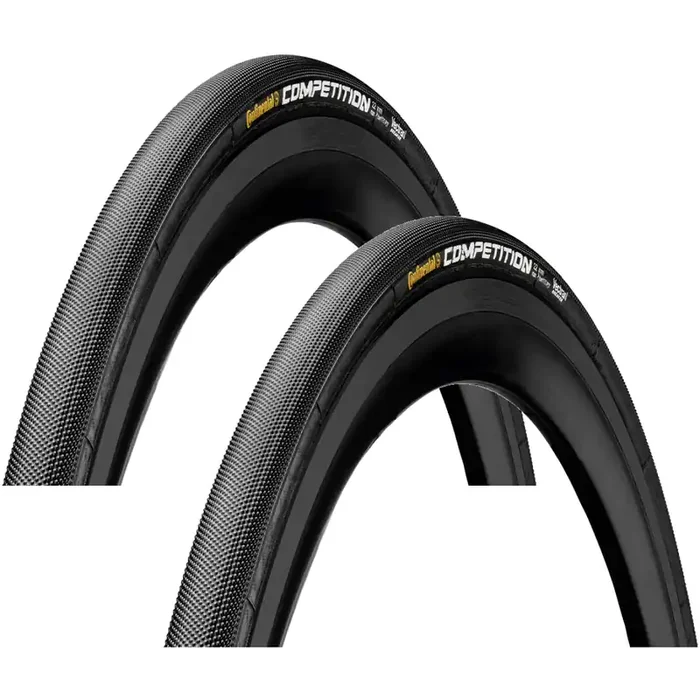 Pack of 2 Continental Competition Tire – 700 x 25, Tubular, Folding, Black, BlackChili, Vectran Breaker 1961890000