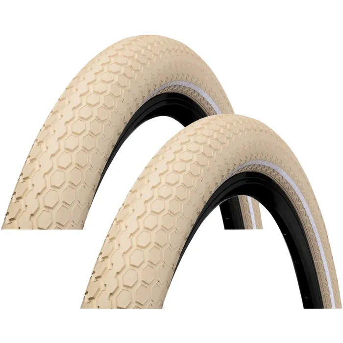 Pack of 2 Continental Retro Ride Cruiser Tire – 700 x 55, Clincher, Wire, Cream/Reflex, ProTection C1412752