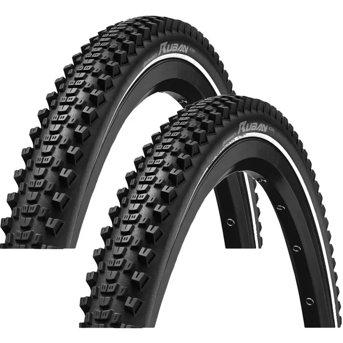 Pack of 2 Continental Ruban Tire – 27.5 x 2.60, Clincher, Wire, Black/Reflex SL, PureGrip, E25 C1504011