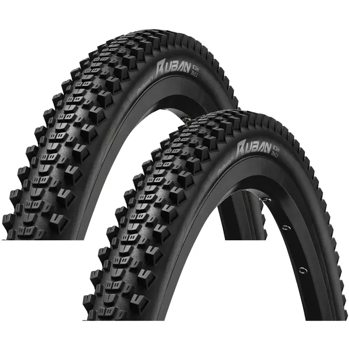 Pack of 2 Continental Ruban Tire – 29 x 2.10, Clincher, Wire, Black SL, PureGrip, E25 1505400000