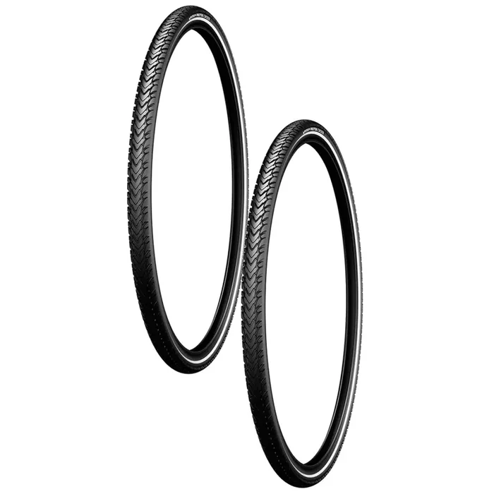 Pack of 2 Michelin Protek Cross Tire 700 x 35 Clincher Wire Steel Black Touring Hybrid 64956