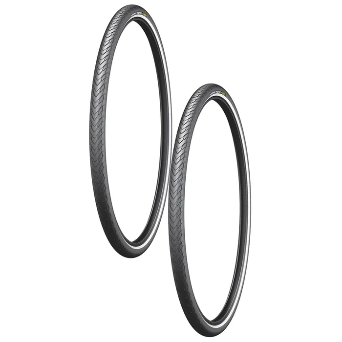 Pack of 2 Michelin Protek Max Tire 700 x 47 Clincher Wire Black Reflective Touring Hybrid 9324
