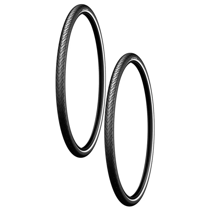 Pack of 2 Michelin Protek Tire 26 x 1.4 Clincher Wire Black Reflective Mountain Bike 95942
