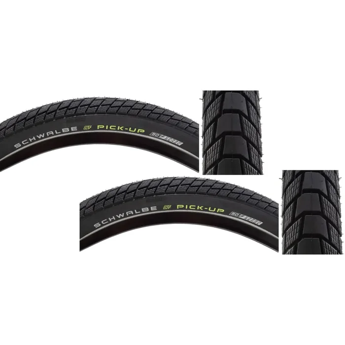 Pack of 2 Schwalbe Pick-Up Performance Super Defense 26×2.6 Wire TPI 65 Bk/Blk 11159372