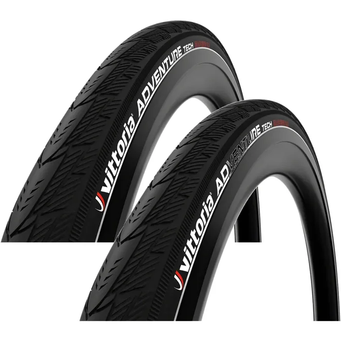 Pack of 2 Vittoria Adventure Tech Tire 700 x 35 Clincher Wire Black Reflective Road 11A00165