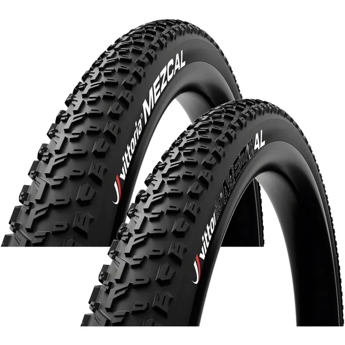 Pack of 2 Vittoria Mezcal III Tire – 26 x 2.1, Clincher, Wire, Black, 1C 1113M12352111TG