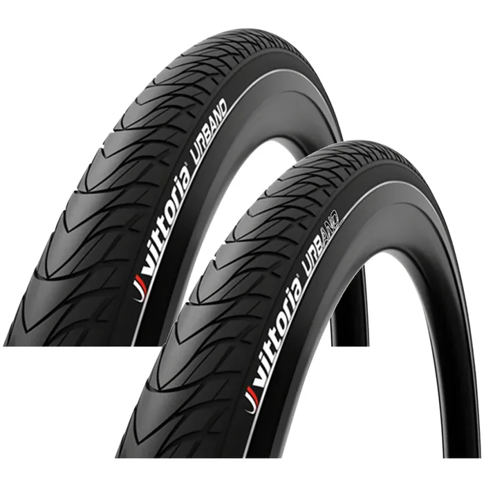 Pack of 2 Vittoria Urbano Tire 700 x 45 Clincher Wire Black/Reflective Touring Hybrid 11A00276