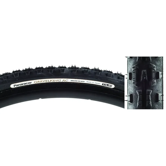 Panaracer Gravel King All Condition Knobby 700×33 Tubeless TPI 65 Bk/Blk RF733-GKAC-B