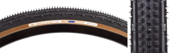 Panaracer GravelKing SK Tire – 700 x 35 Tubeless Folding Black/Brown