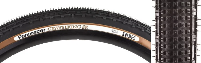 Panaracer GravelKing SK Tire – 700 x 40 Tubeless Folding Black/Brown
