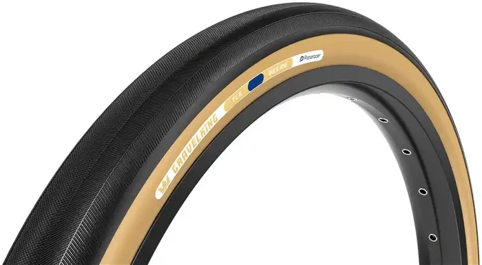 Panaracer GravelKing Slick Tire – 700 x 35, Tubeless, Folding, Black/Brown RF735-GK-D2