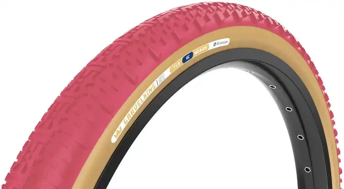 Panaracer GravelKing X1 Tire – 700 x 45, Tubeless, Folding, Cranberry/Brown F745-GKX1-CR-D2