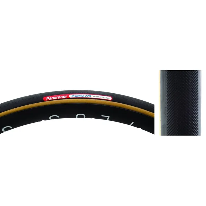 Panaracer Practice Tubular Tire 700 x 22.5 Tubular Folding Black 220tpi LP-27PT-P-B-RV42