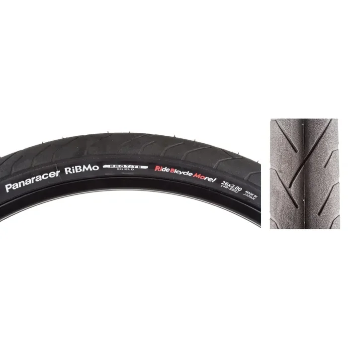 Panaracer Ribmo 26 x 2.0 Clincher Fold TPI 65 Black/Black Reflective RF2620PS-RB-B2