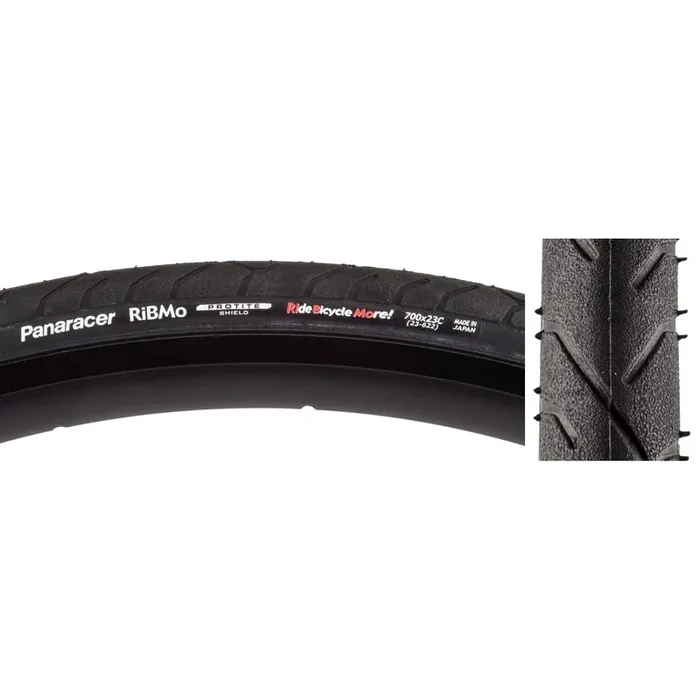Panaracer Ribmo 700 x 23 Fold TPI 30 PSI 125 Black/Black Reflective Road Tire RF723PS-RB-B2