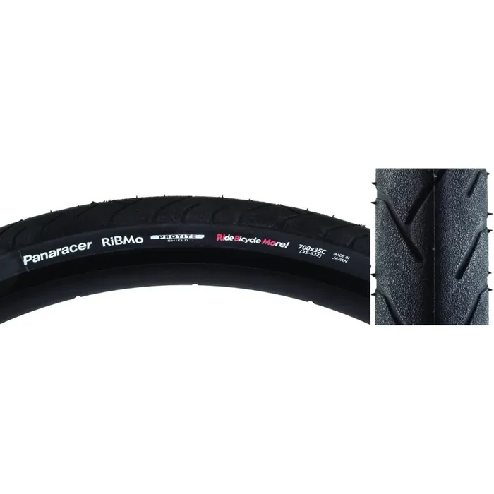 Panaracer Ribmo 700 x 35 Clincher Fold TPI 95 Black/Black Reflective Road Tire RF735PS-RB-B2