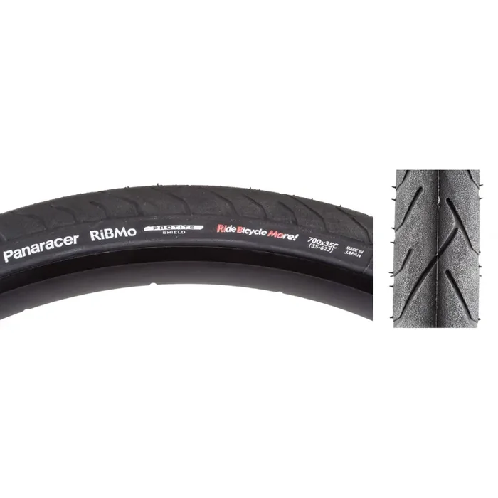 Panaracer Ribmo 700 x 35 Clincher Wire TPI 75 Black/Black Reflective Road Tire AW735PS-RB-B2