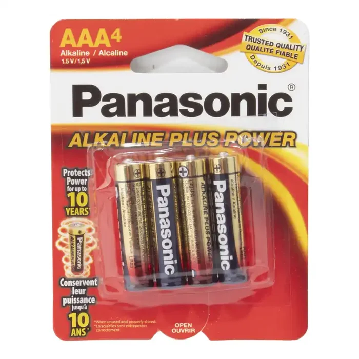 Panasonic Alkaline Plus Power AAA Batteries – 4 Pack for Long-Lasting Performance