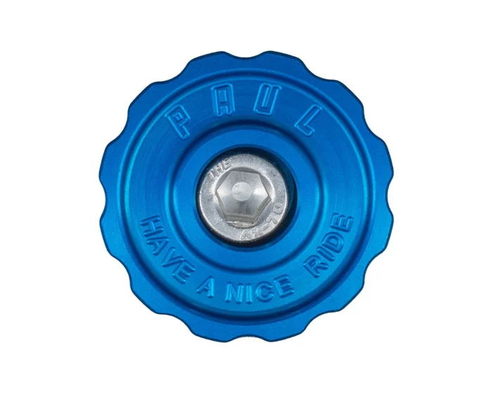 Paul Components Aluminum Top Cap (Blue) (1-1/8″)
