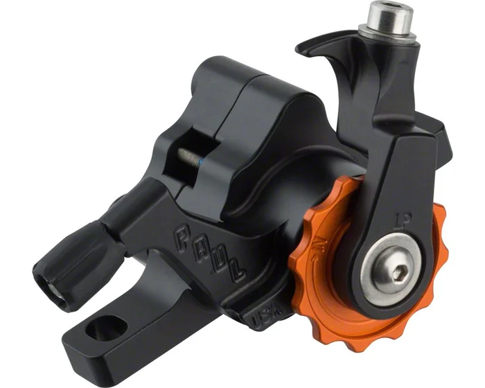 Paul Components Klamper Disc Brake Caliper (Black/Orange) (Mechanical) (Front or Rear) (Long Pull) (Post Mount)