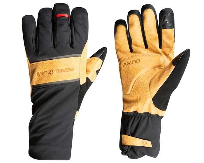 Pearl iZUMi AmFIB Gel Gloves (Black/Dark Tan) (L)