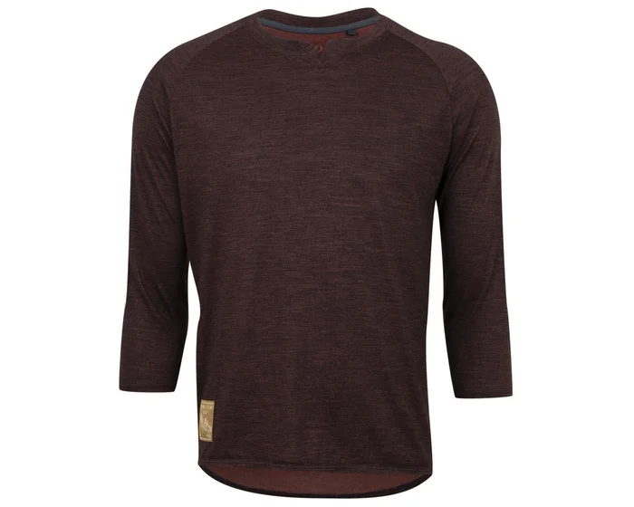 Pearl iZUMi Canyon Merino 3/4 Jersey (Black/Russet Heather) (L)