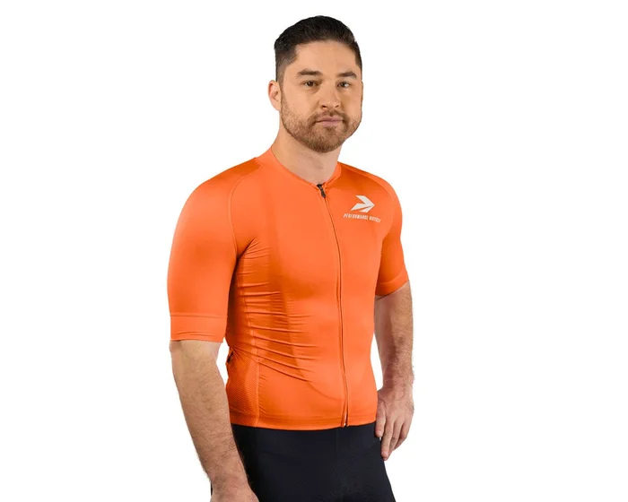 Performance Men’s Nova Pro Cycling Jersey (Orange) (Slim) (S)
