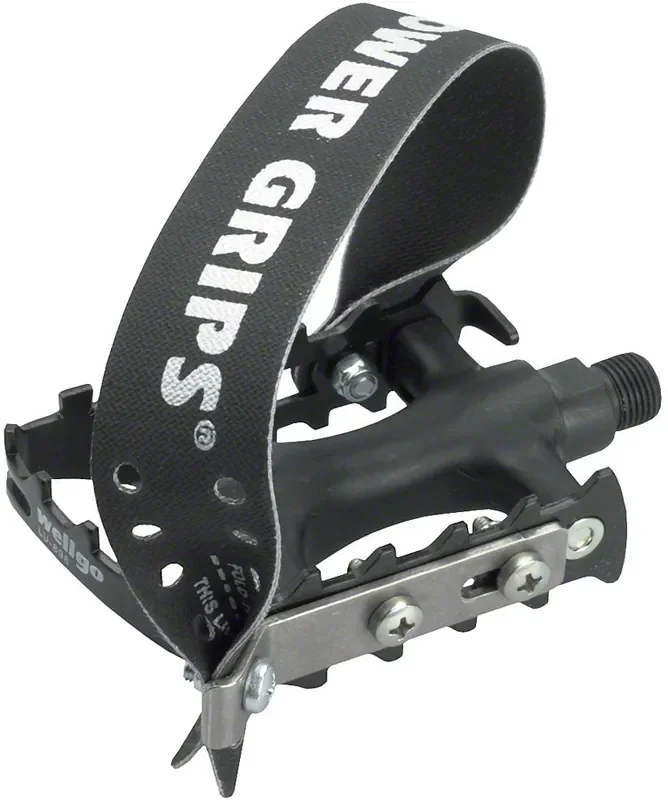 Power Grips Sport Cage Pedal Kit 9/16″ Chromoly Steel Spindle Nylon Body Black