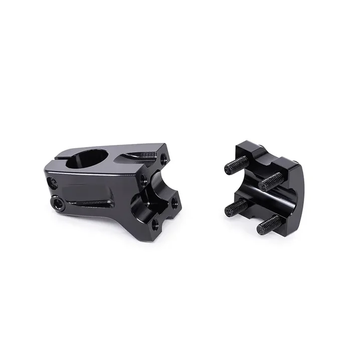 Premium Aluminum CNC Machined Bicycle Front Stems — 50mm Reach, 22.2mm & 25.4mm Bar Diameter, Lightweight, Frontload Design, Black Color