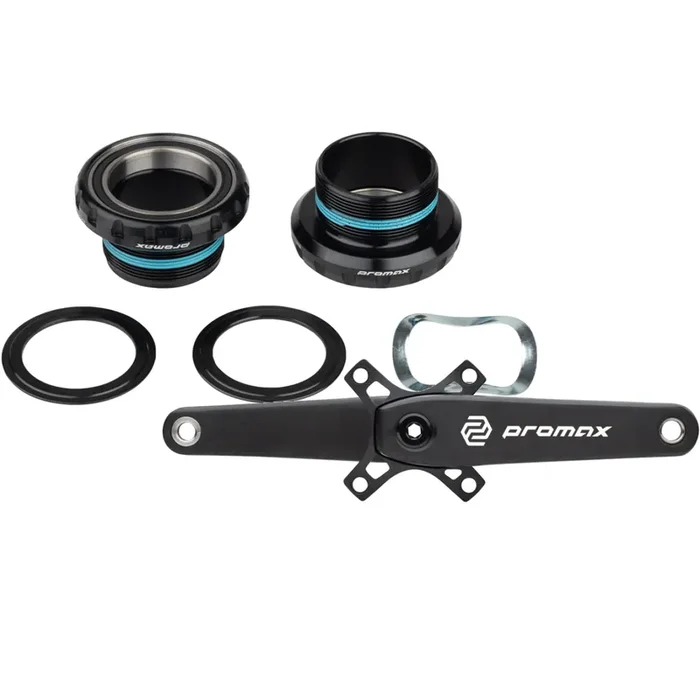 Premium Black Aluminum Bicycle Bottom Bracket & Hollow Forged Crankset Bundle – 30mm Spindle, SRAM Compatible