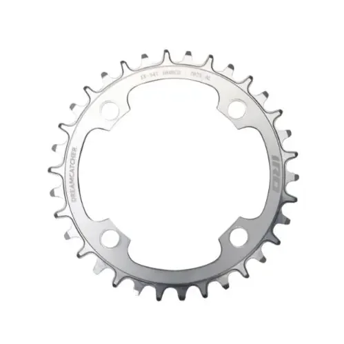 Premium Silver & Black Interloc Racing Dreamcatcher 1x Chainring – Cycling Crankset with Narrow-Wide Teeth, 7075 Aluminum, 9-12 Speed Compatible